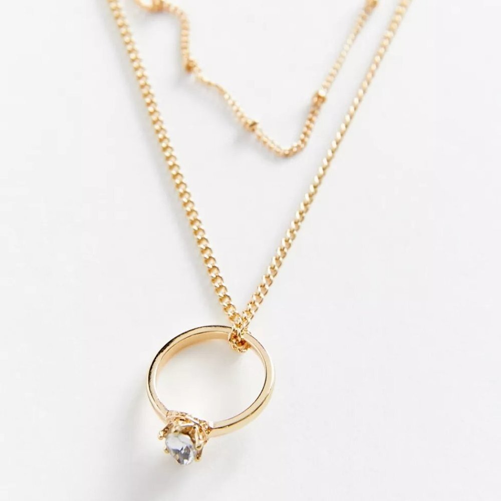 4/$25 Free People Layered Ring Necklace